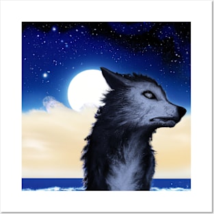 Wolf moon Posters and Art